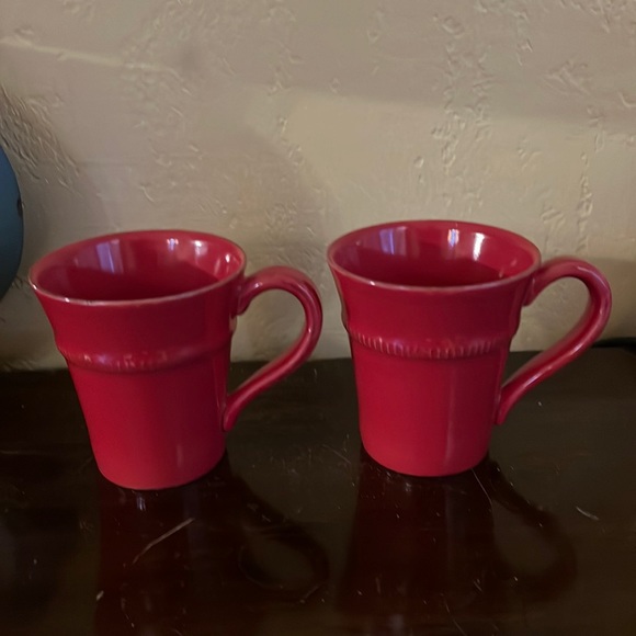 Pottery Barn Dining Pottery Barn Coffee Mugs Red Poshmark